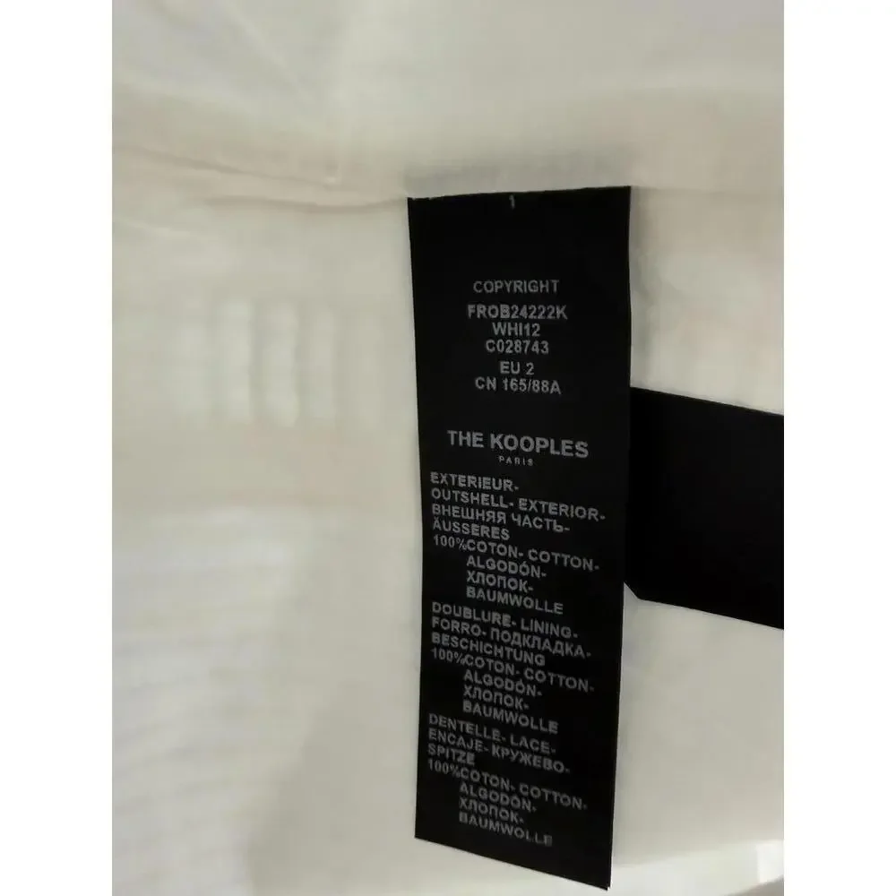 The Kooples Ladder Trim Cotton Lace Dress US Size Medium / FR 2 NWT $345 - Picture 8 of 10